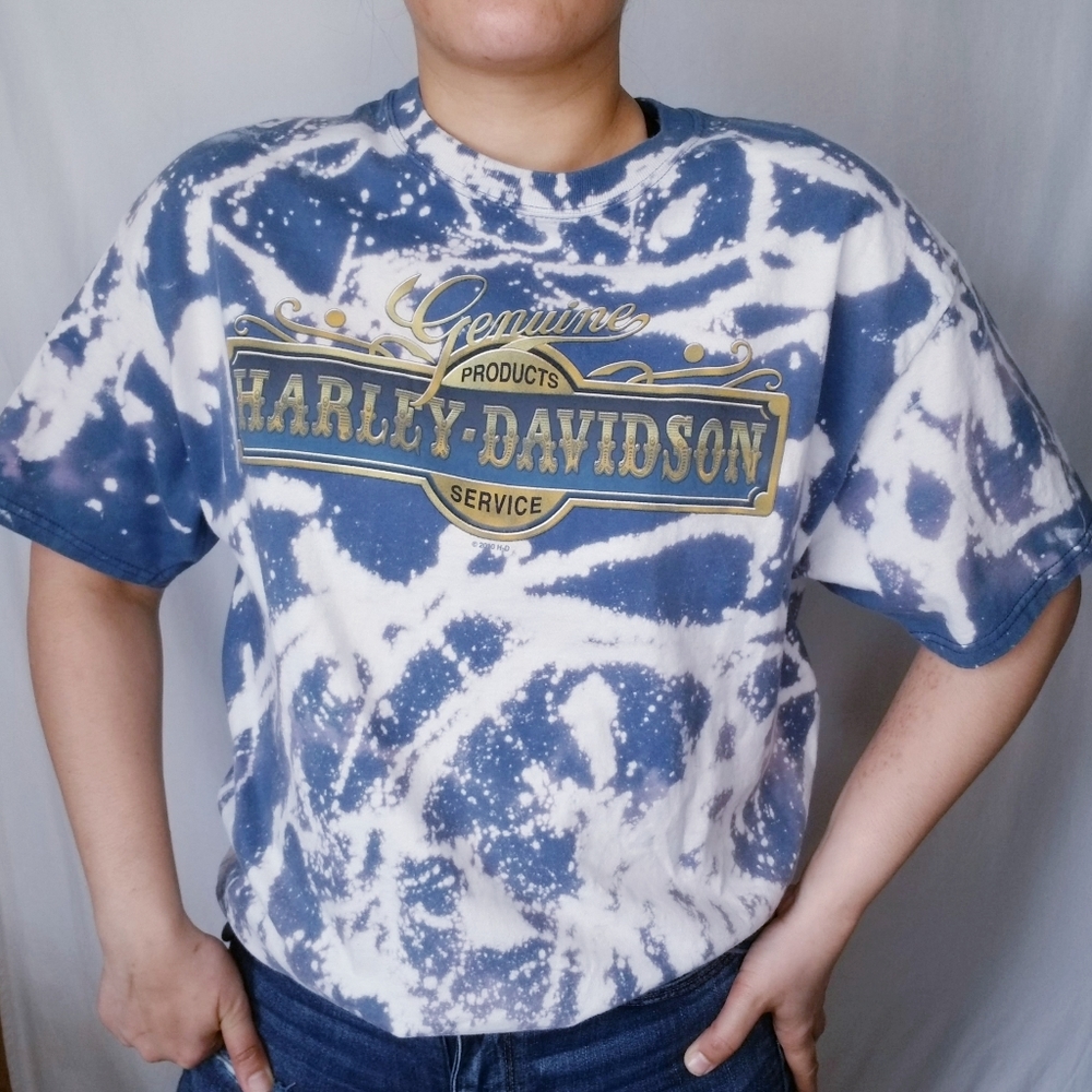 Harley Davidson | Custom Bleach Dye Las Vegas Tee